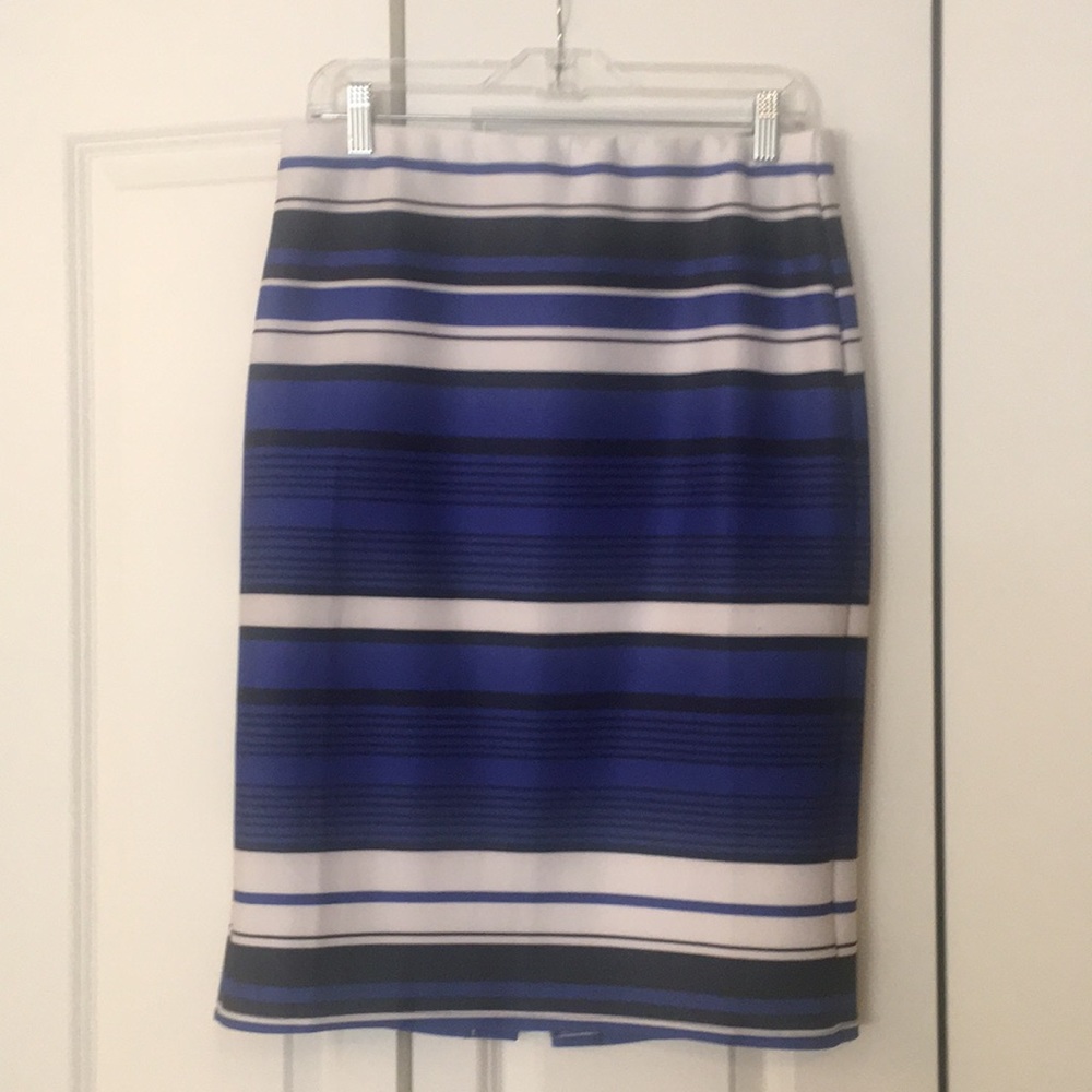 Blue striped skirt